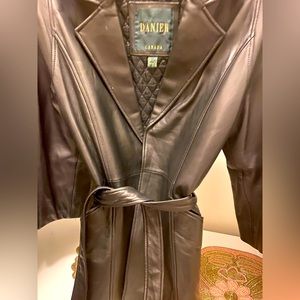 Vintage style leather jacket from Danier. Soft black color.